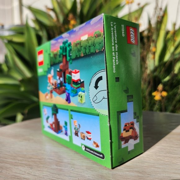 NEW LEGO MINECRAFT SWAMP ADVENTURE 21240  Zombie Alex Frog Slime Building Set - Picture 7 of 10